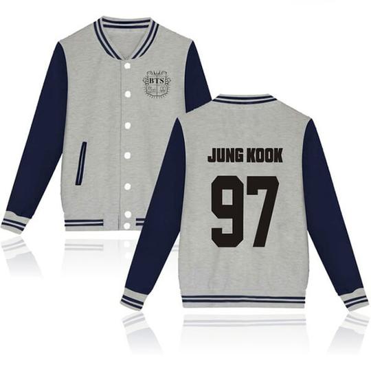 BTS Coat - BTS JUNG KOOK Striped Super Cool Jacket