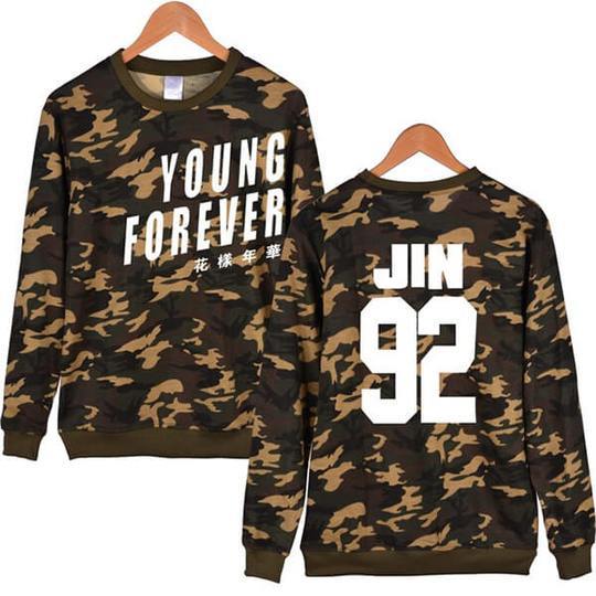 BTS Sweatshirt - BTS Young Forever Member Name Sweatshirt