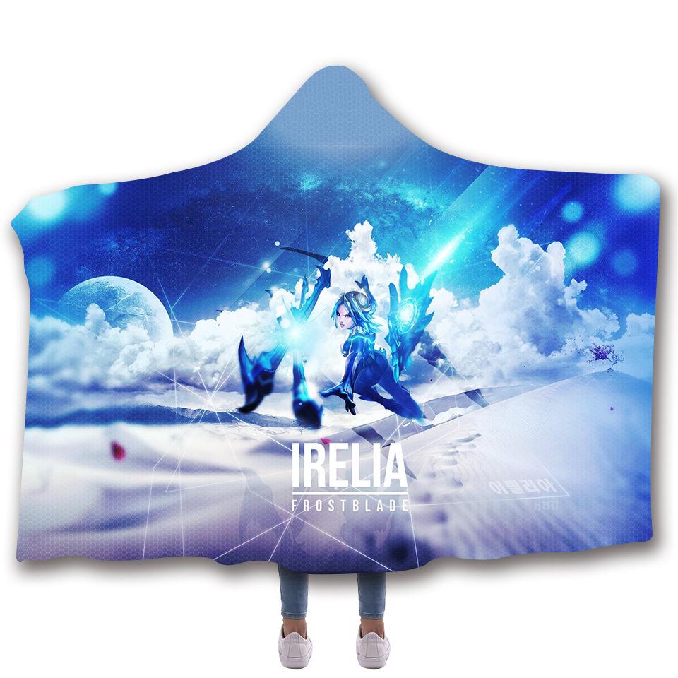 LOL Hooded Blankets - LOL Irelia Super Cool Fleece Hooded Blanket