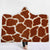 Animal Hooded Blankets - Animal Series Giraffe Pattern Icon Fleece Hooded Blanket