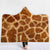 Animal Hooded Blankets - Animal Series Deer Skin Stripe Fleece Hooded Blanket