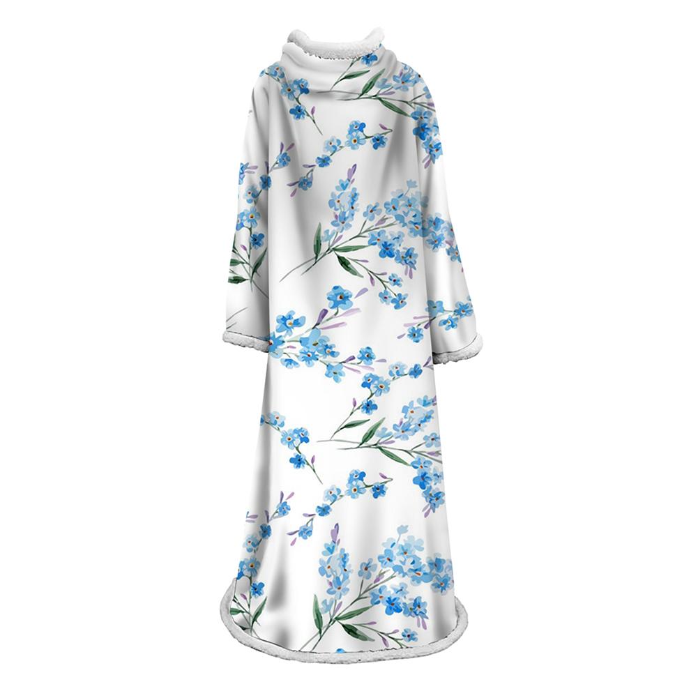3D Digital Printed Plants Blanket With Sleeves-Leaves Blanket Robe
