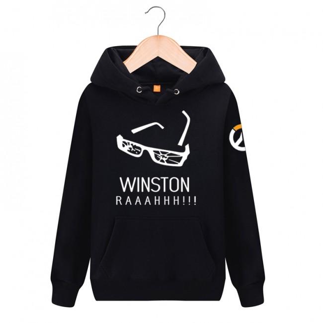 Overwatch Winston Hoodies - Pullover Black Hoodie