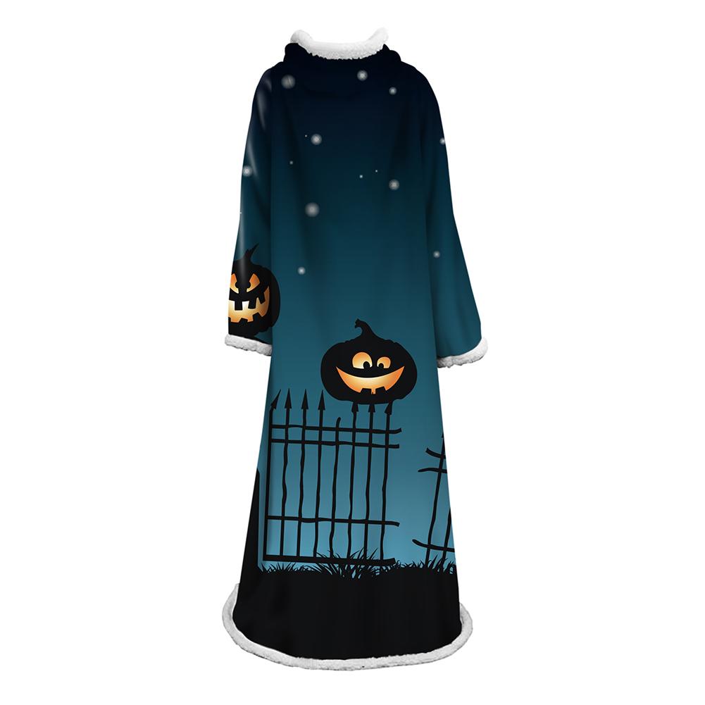 3D Digital Printed Blanket With Sleeves-Blanket Robe Halloween Party