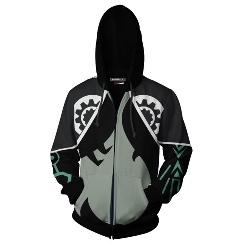 Unisex Midna Hoodies The Legend of Zelda Zip Up 3D Print Jacket Sweatshirt