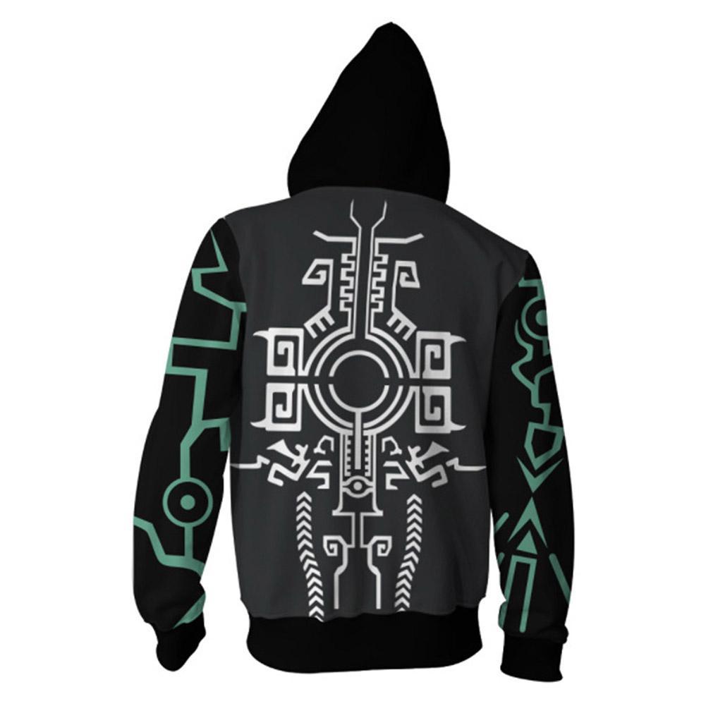 Unisex Midna Hoodies The Legend of Zelda Zip Up 3D Print Jacket Sweatshirt