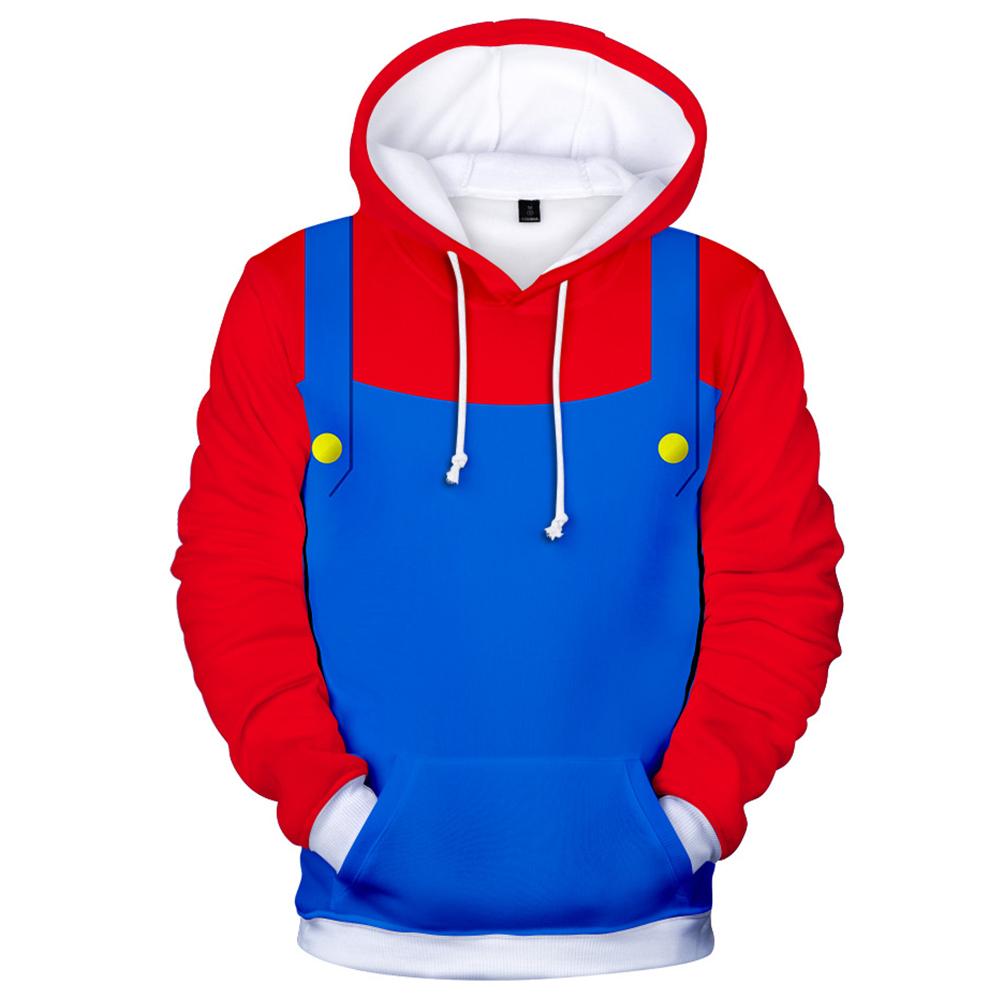 Super Mario Brothers Men&#39;s Red Costume Hoodie