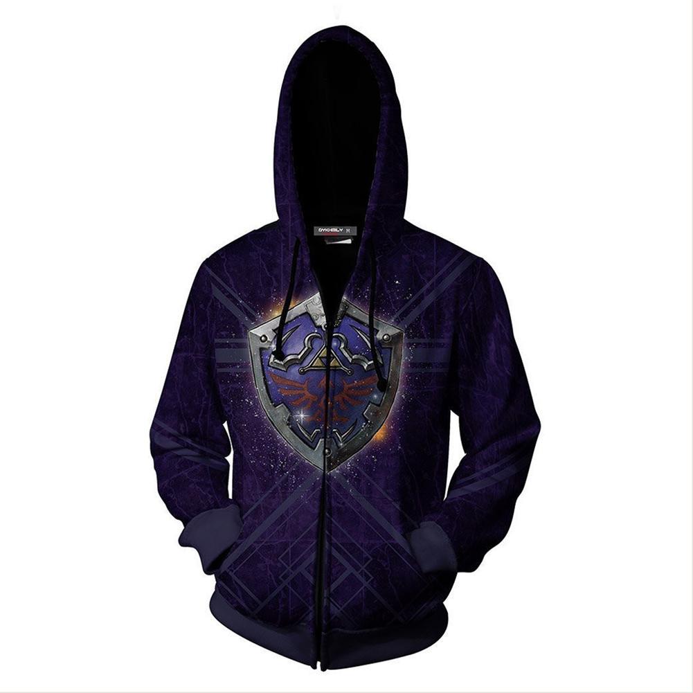 Unisex Hoodies The Legend of Zelda Zip Up 3D Print Jacket