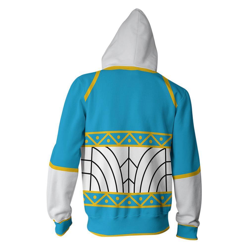 Unisex The Legend Of Zelda Princess Zelda Cosplay Zip Up Hoodie