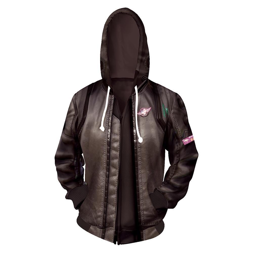 Cyberpunk 2077 Samurai Jacket Costume Zip-Up Hoodie