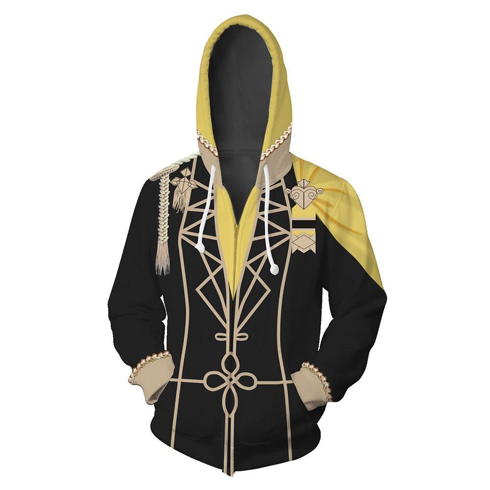 Unisex GOLDEN DEER Hoodies Fire Emblem: Three Houses Zip Up 3D Print Jacket Sweatshirt