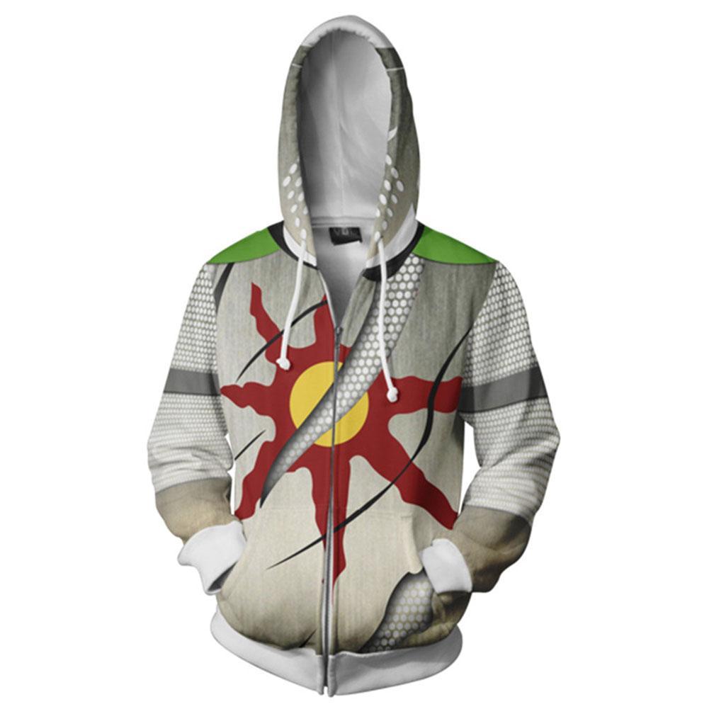 Unisex Solaire of Astora Hoodies Dark Souls Zip Up 3D Print Jacket