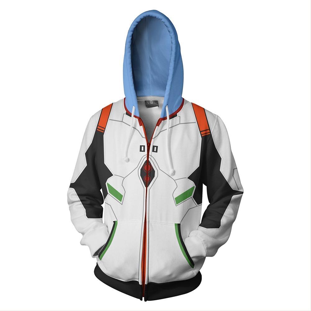 Unisex Ayanami Rei Hoodies EVA Zip Up 3D Print Jacket