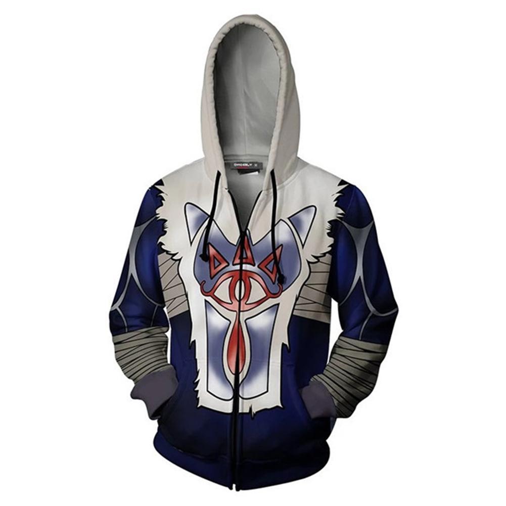 Unisex Game Hoodies The Legend of Zelda Zip Up 3D Print Jacket