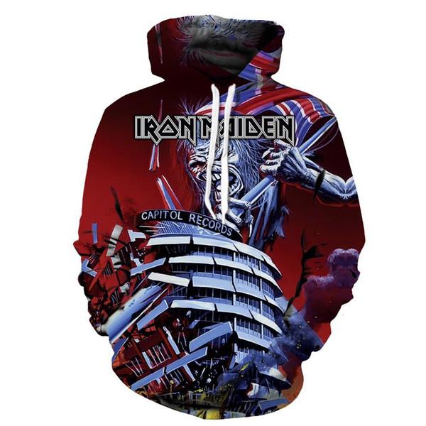 Fashion Iron Maiden Funny 3D Print Casual Hoodie Pullover Sweatshirt