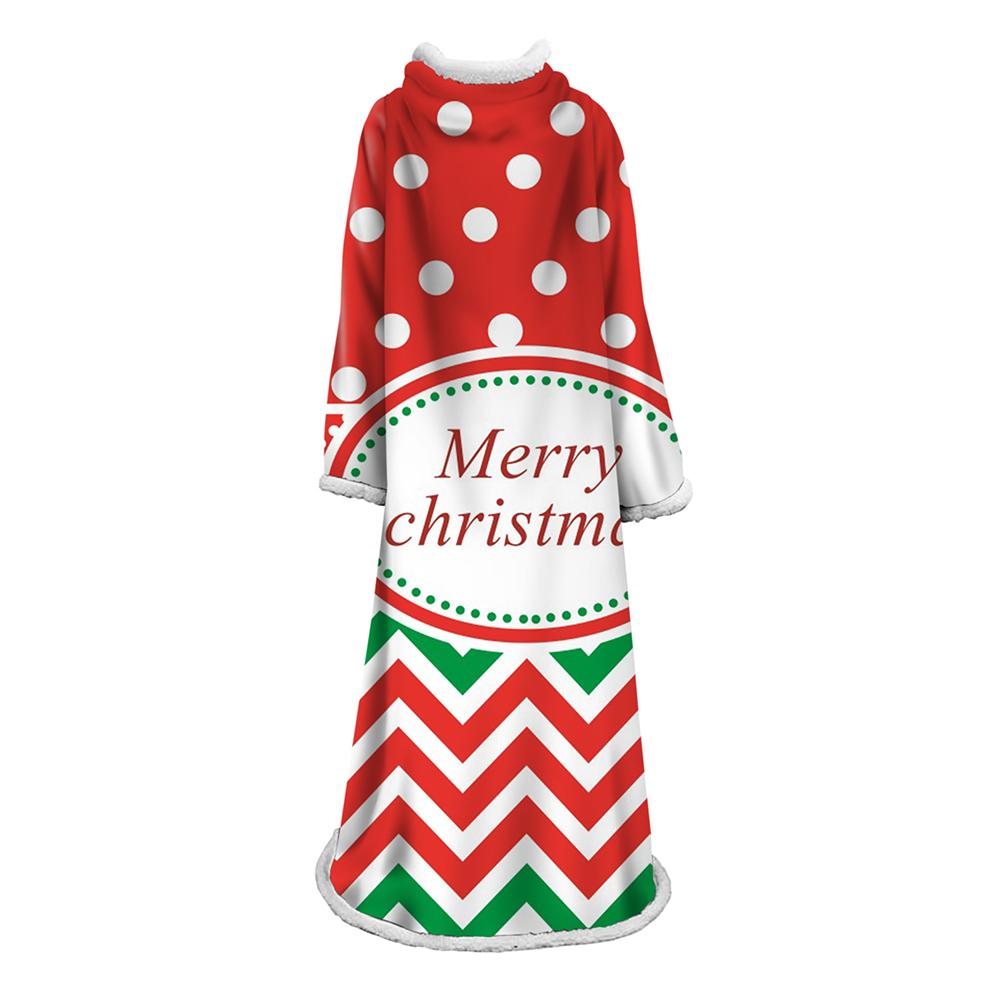 3D Digital Printed Blanket With Sleeves-Christmas Series Blanket Robe