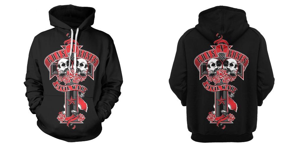 New Guns N' Roses Unisex 3D Print "Civil War" Hoodies