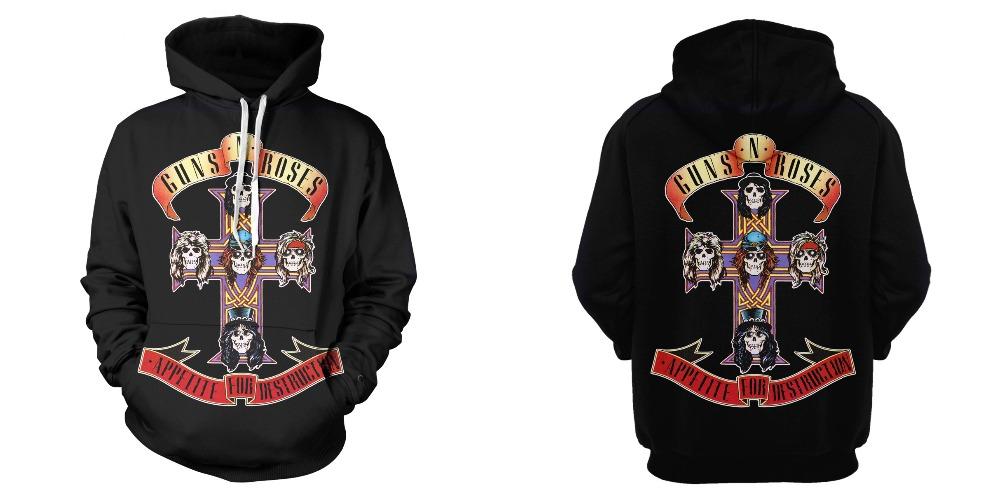 New Music Hoodies—— Guns N' Roses Unisex 3D Print Appetite For Destruction Hoodies