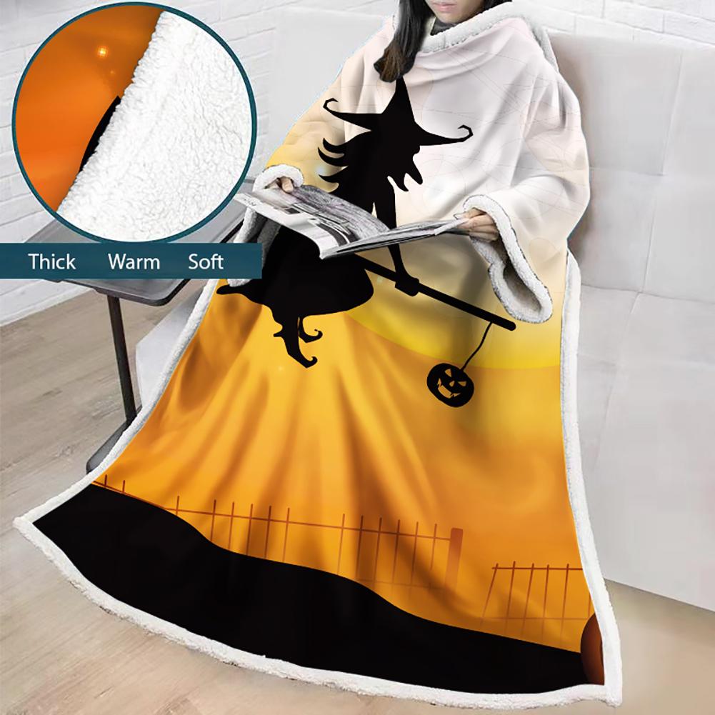 3D Digital Printed Blanket With Sleeves-Blanket Robe Halloween Party