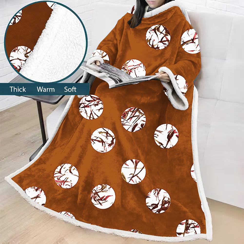 3D Digital Printed Sports Blanket With Sleeves-Baseball Blanket Robe