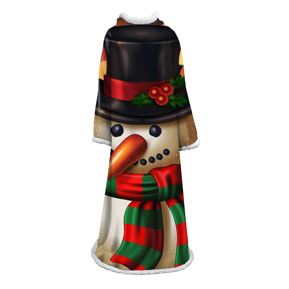 3D Digital Printed Blanket With Sleeves-Christmas Series Blanket Robe