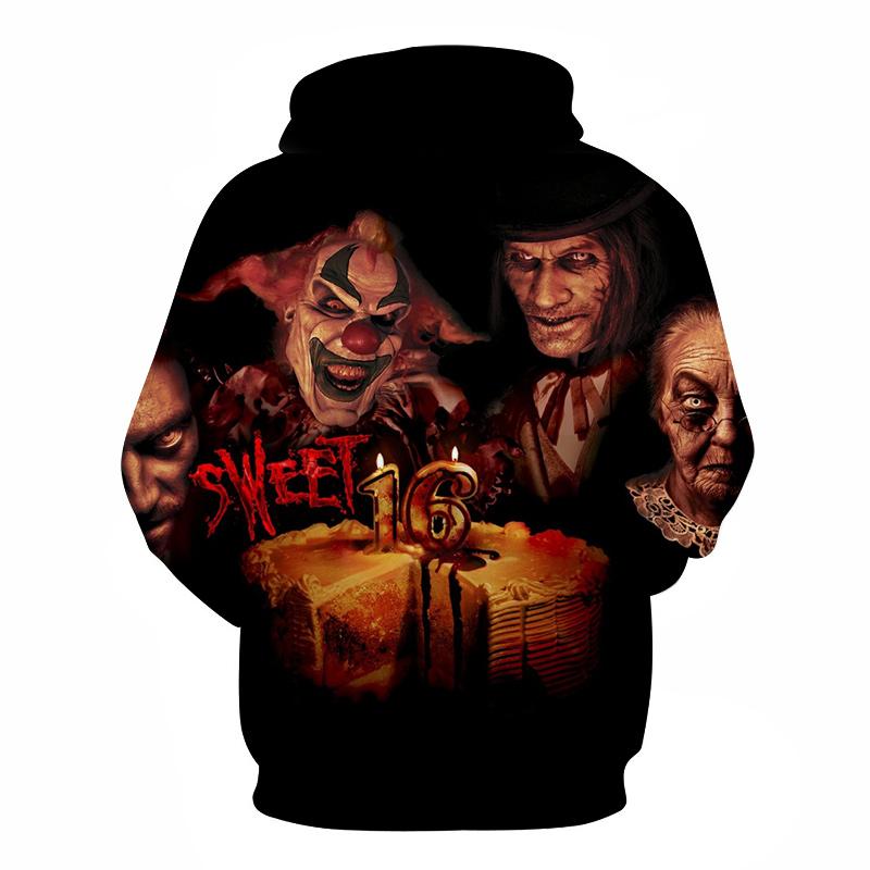 Halloween Devil The Clown Face 3D Printed Hoodie