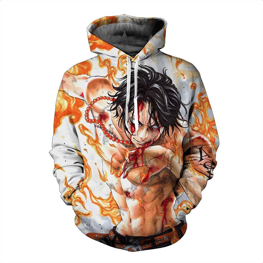 One Piece Hoodie - Portgas D Ace Pullover Hoodie