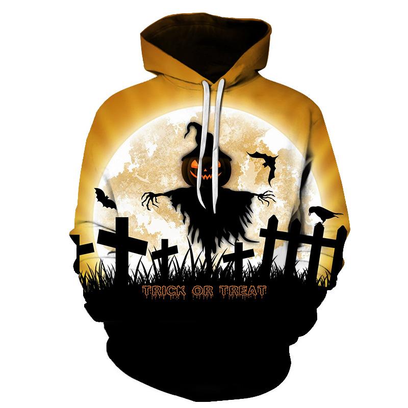 Halloween Pumpkin Lamp Cornfield 3D Printed Hoodie