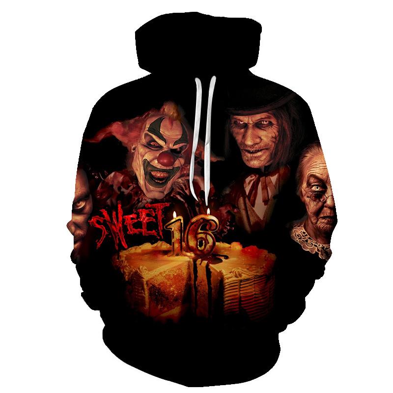 Halloween Devil The Clown Face 3D Printed Hoodie