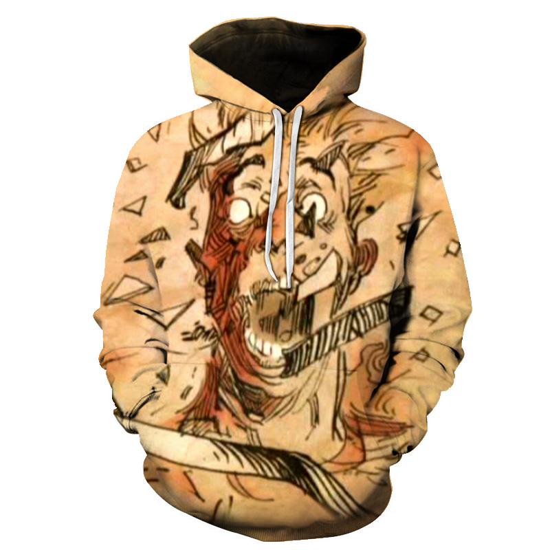 Scream Devil Print Halloween Hoodie