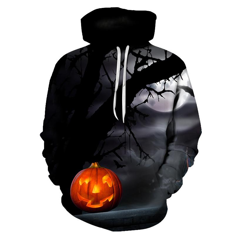 Halloween Wood Pumpkin Lamp 3D Printed Hoodie