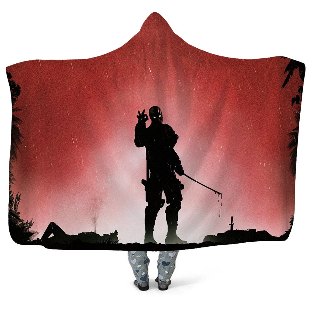 Deadpool Hooded Blanket - Victory Gesture Deadpool Blanket