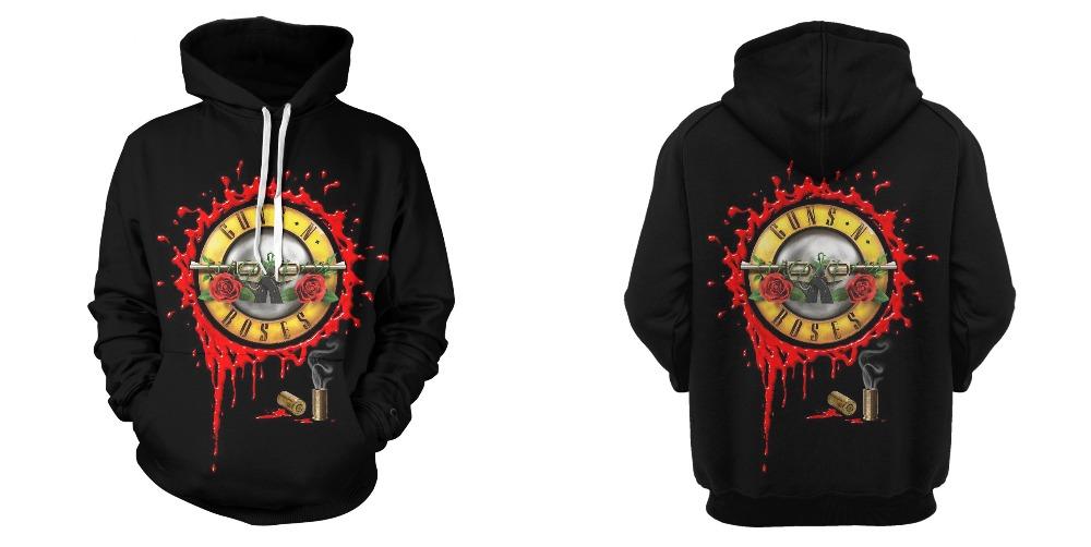 Guns N' Roses Unisex 3D Print Classic Pattern Hoodies