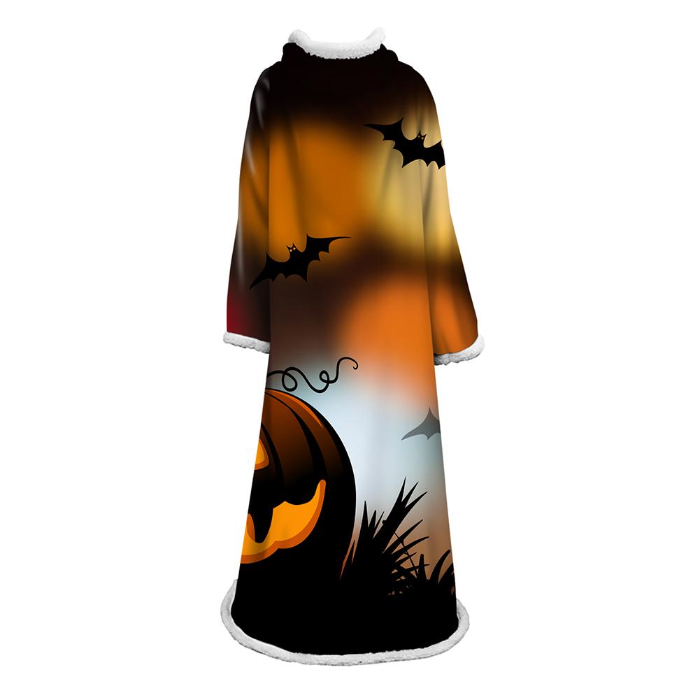 3D Digital Printed Blanket With Sleeves-Blanket Robe Halloween Party