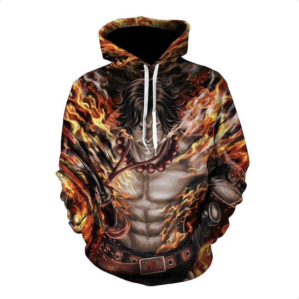 One Piece Hoodie - Portgas D Ace Pullover Hoodie CSSO020