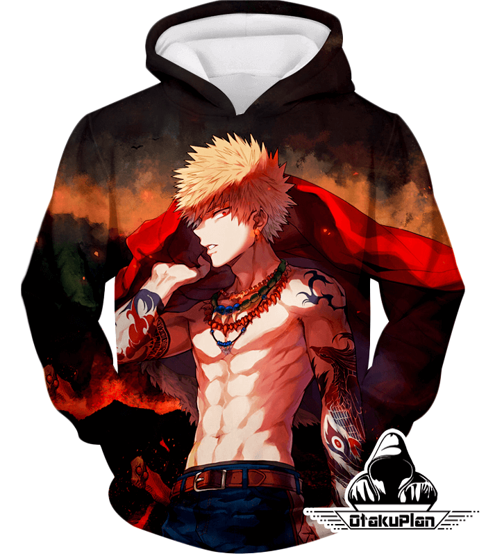 My Hero Academia Handsome Hero Fan Made Bakugo Katsuki Cool Anime Promo Hoodie MHA097