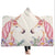 Unicorn Hooded Blanket - Floral Watercolor White Blanket