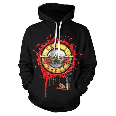 Guns N&#39; Roses Unisex 3D Print Classic Pattern Hoodies