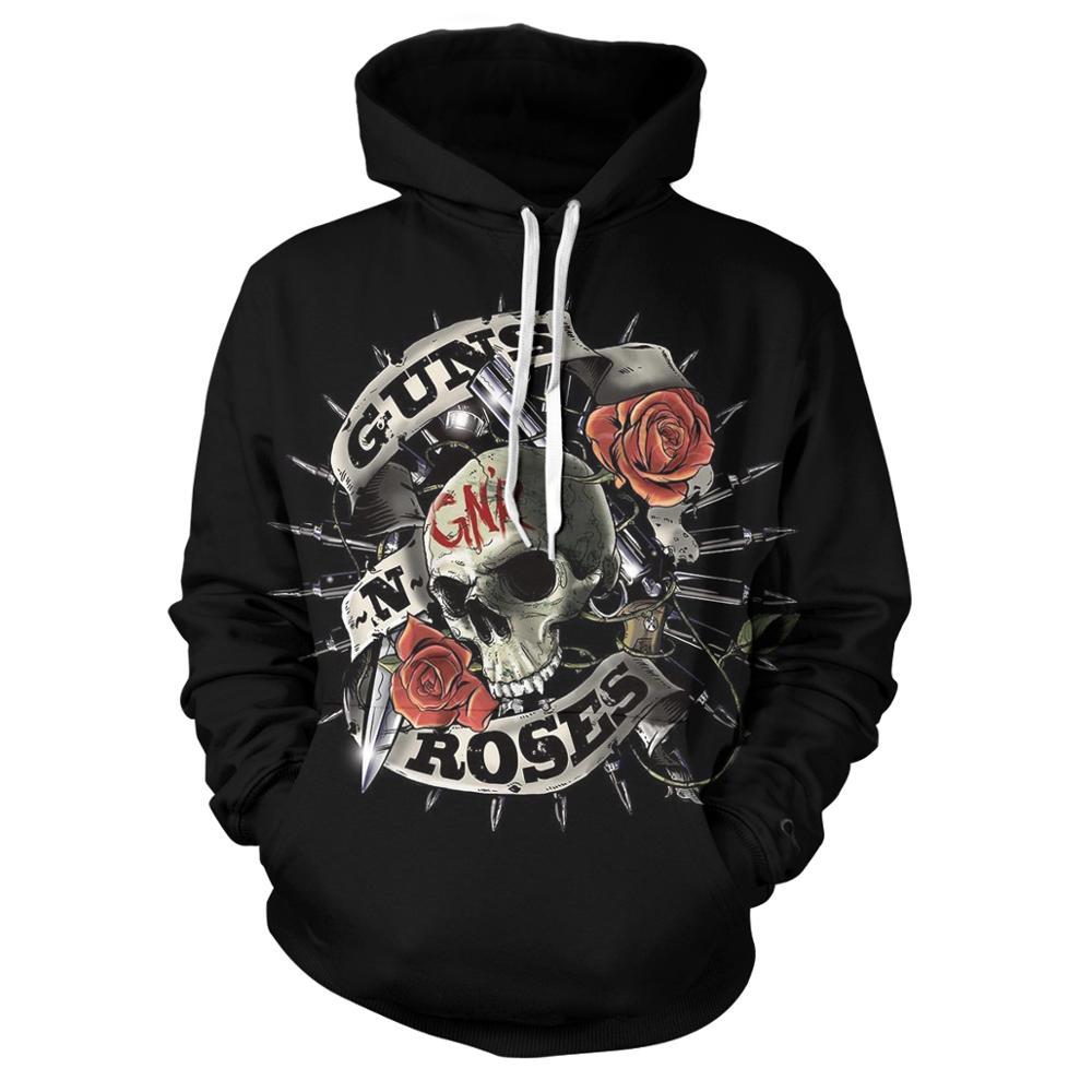 New Music Hoodies—— Claasic Guns N&#39; Roses Unisex 3D Print Hoodies