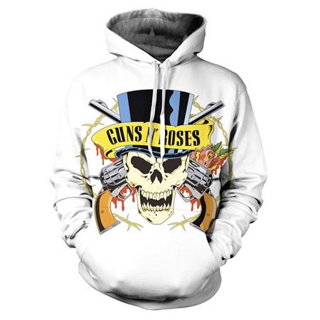 New Music Hoodie——Guns N&#39; Roses 3D Print “Skull in a Top Hat” Hoodies