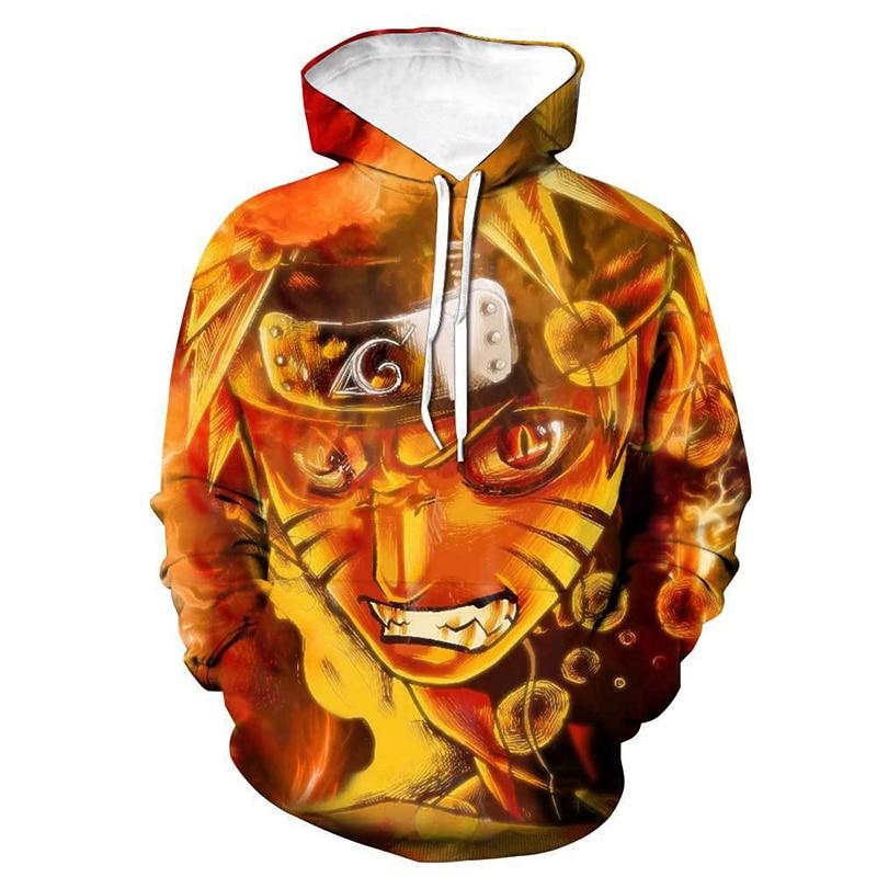 Anime Naruto 3D Printed Hooded Pullover Sweatshirt Hip Hop Hoodie