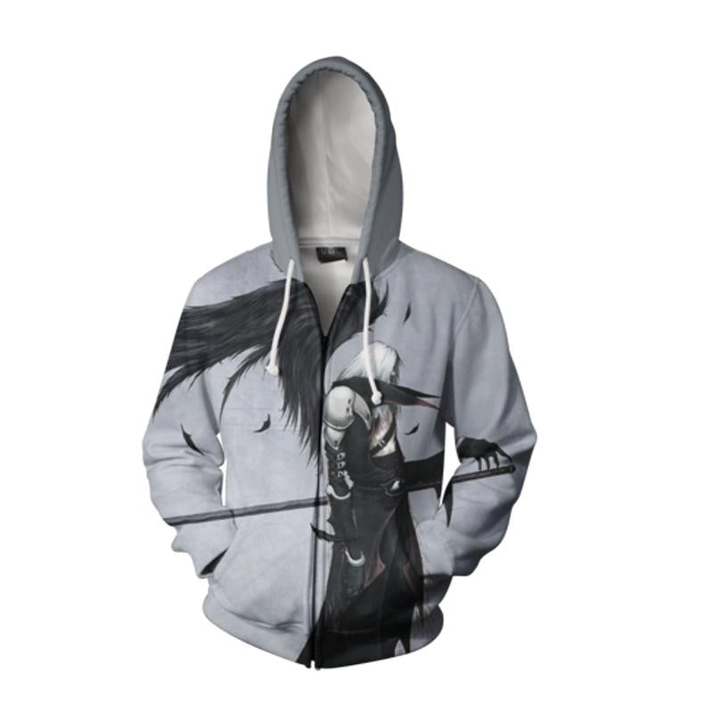 Final Fantasy Hoodies - Final Fantasy VII Zip Up Hoodie