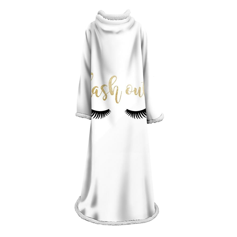 3D Digital Printed Blanket With Sleeves-Unicorn Cartoon Blanket Robe