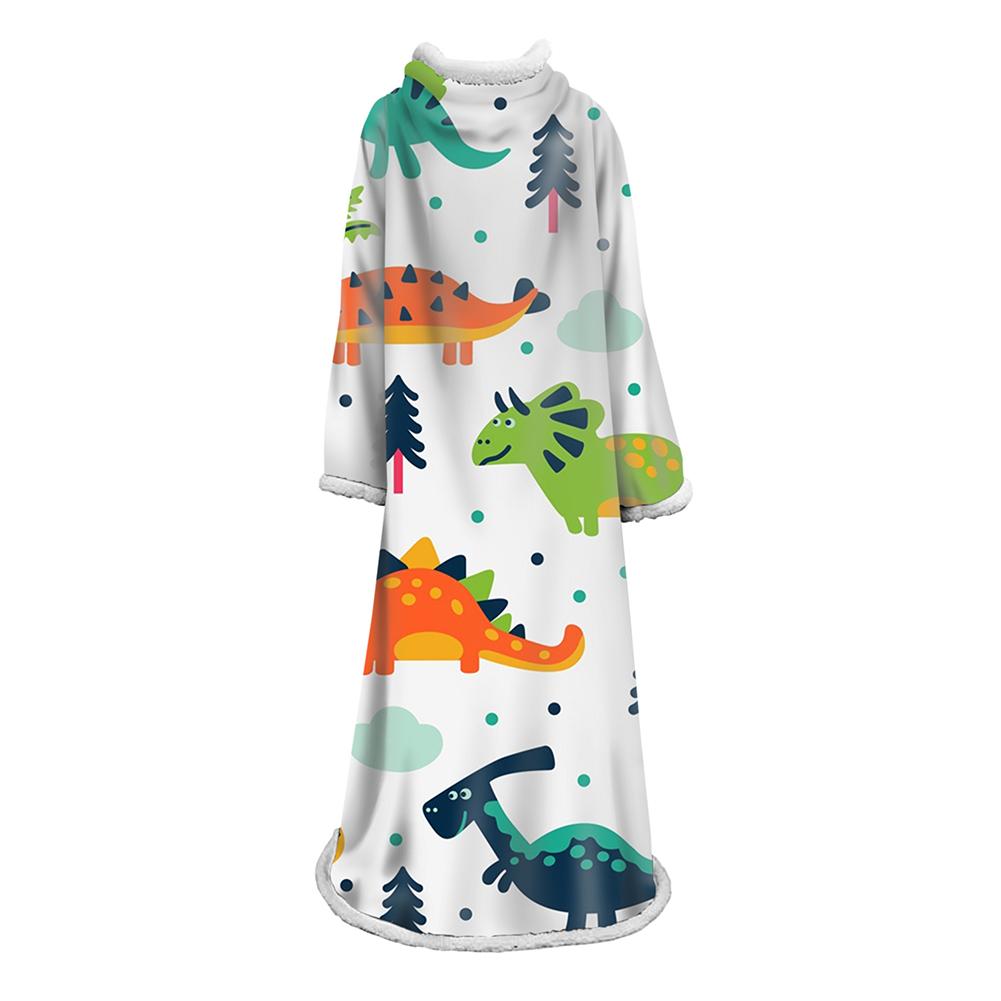 3D Digital Cartoon Printed Blanket With Sleeves-Cute Blanket Robe