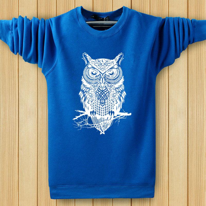 Men's Sweatshirts - Men's Sweatshirt Series Owl White Icon Fleece Sweatshirt