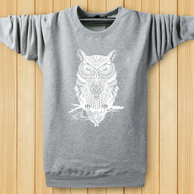 Men's Sweatshirts - Men's Sweatshirt Series Owl White Icon Fleece Sweatshirt