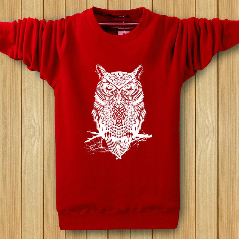 Men's Sweatshirts - Men's Sweatshirt Series Owl White Icon Fleece Sweatshirt