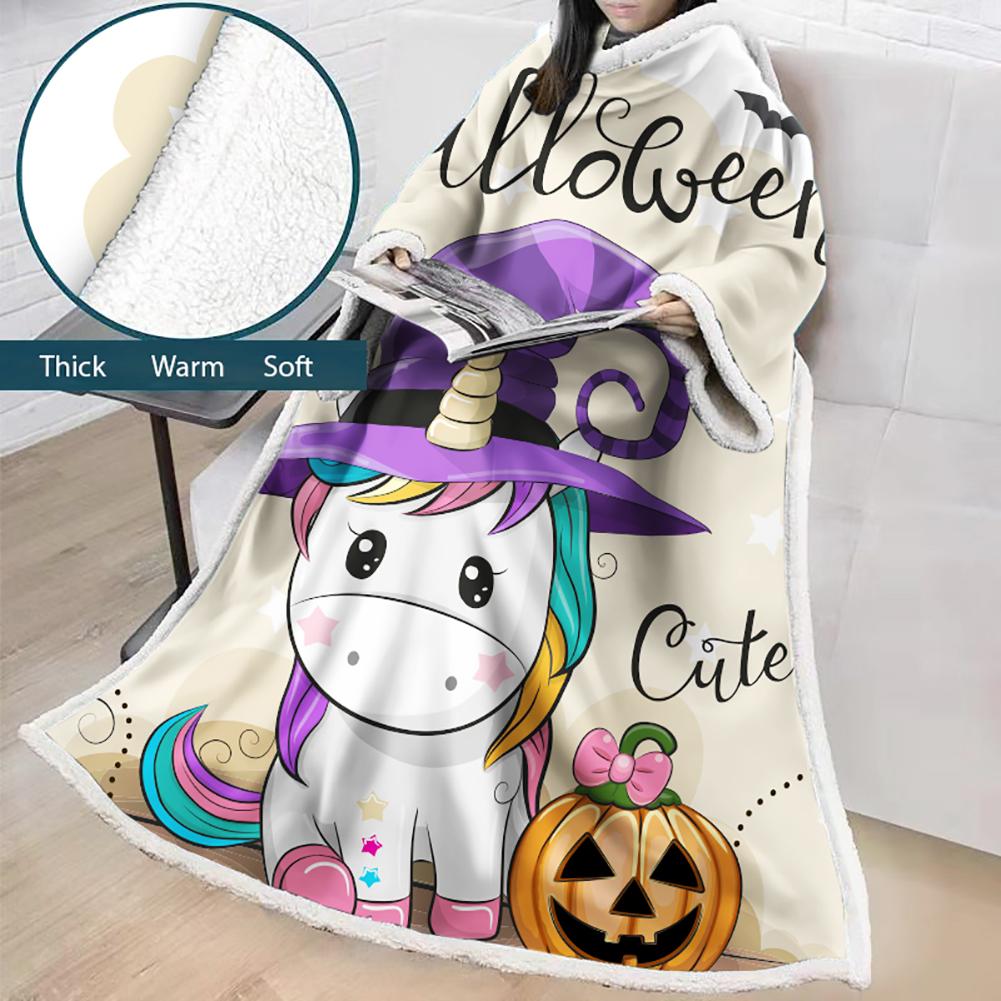 3D Digital Printed Blanket With Sleeves-Blanket Robe Halloween Party