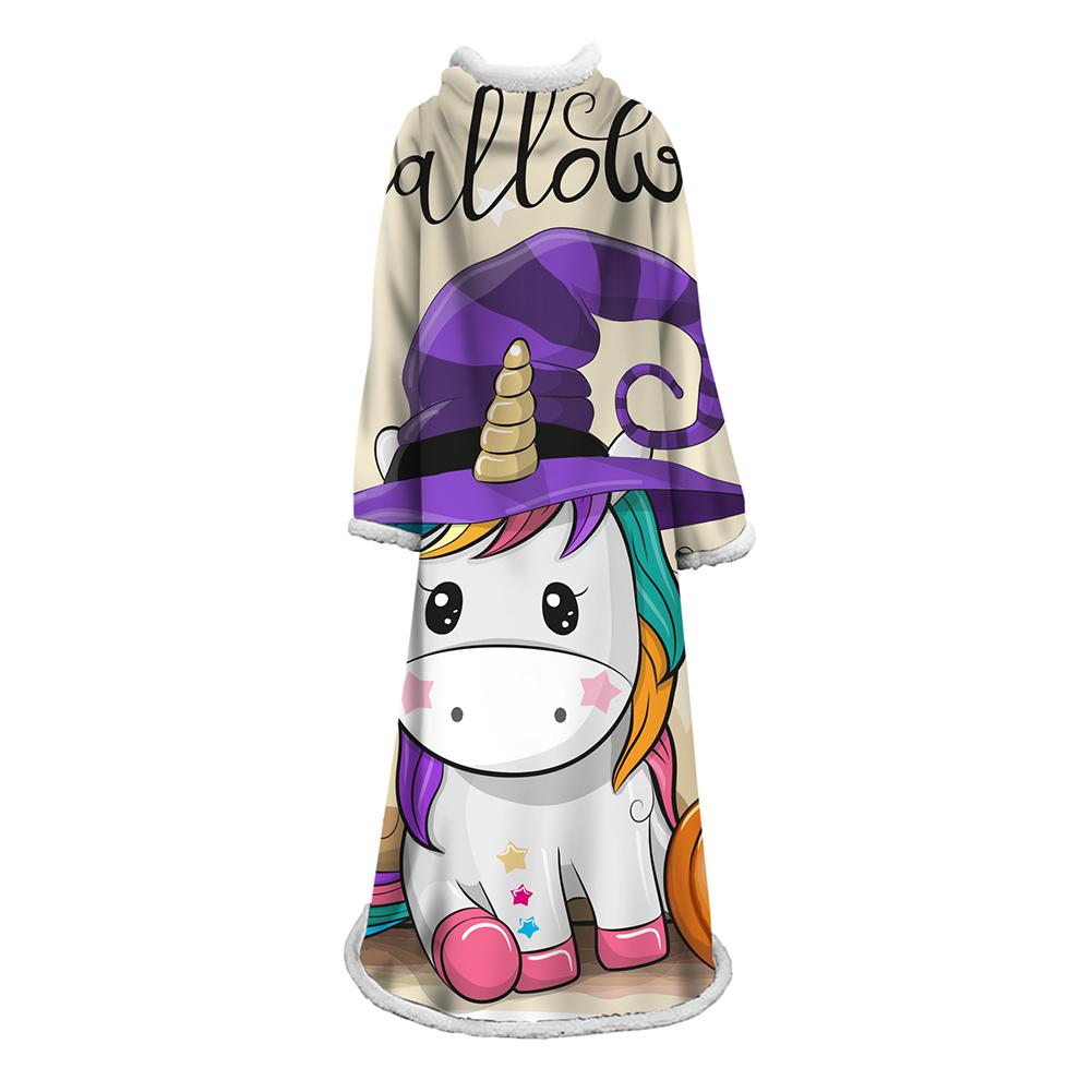 3D Digital Printed Blanket With Sleeves-Blanket Robe Halloween Party