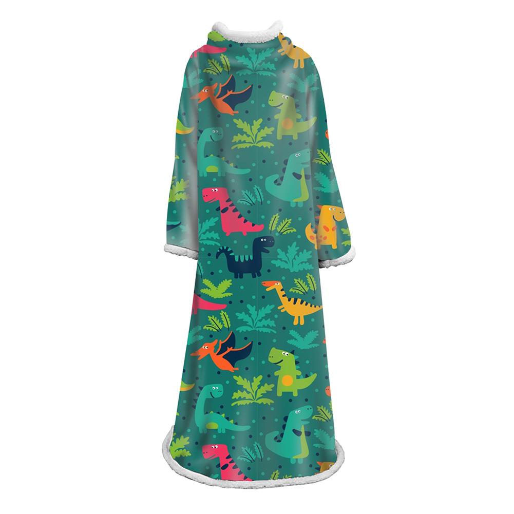 3D Digital Cartoon Printed Blanket With Sleeves-Cute Blanket Robe